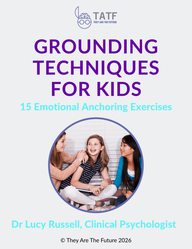grounding exercises for kids worksheets front cover image