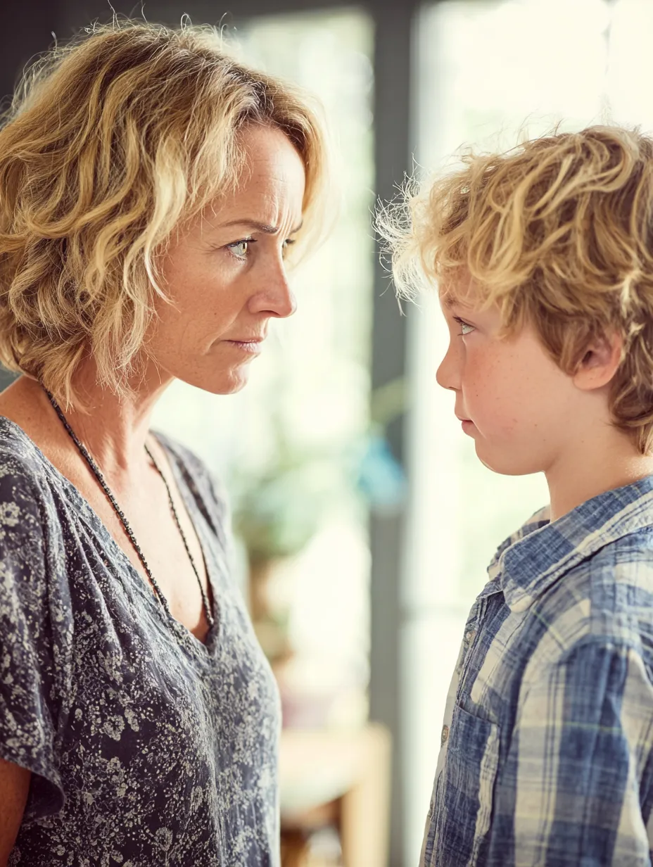 a stand off between a mother and argumentative child