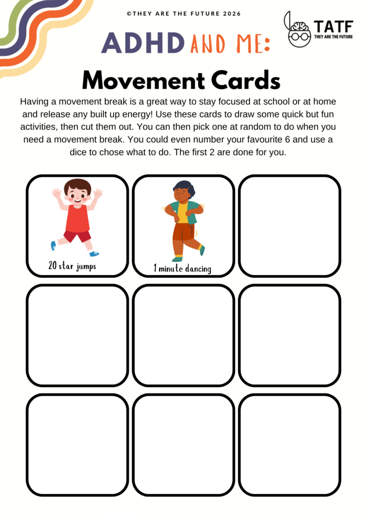 Page 7 of the ADHD worksheets for teens and kids free printable activity pack by They Are The Future