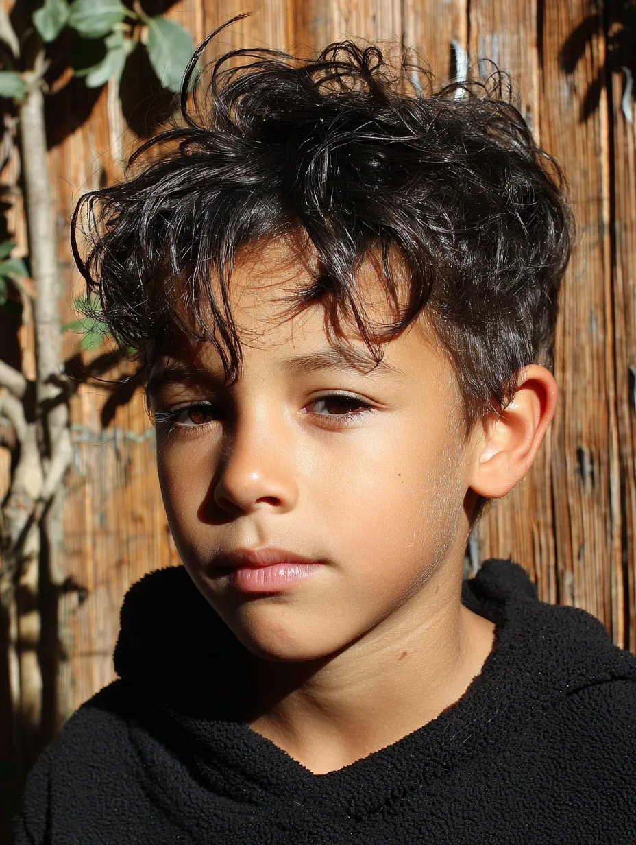 a 9 year-old boy showing a mix of anger and concern