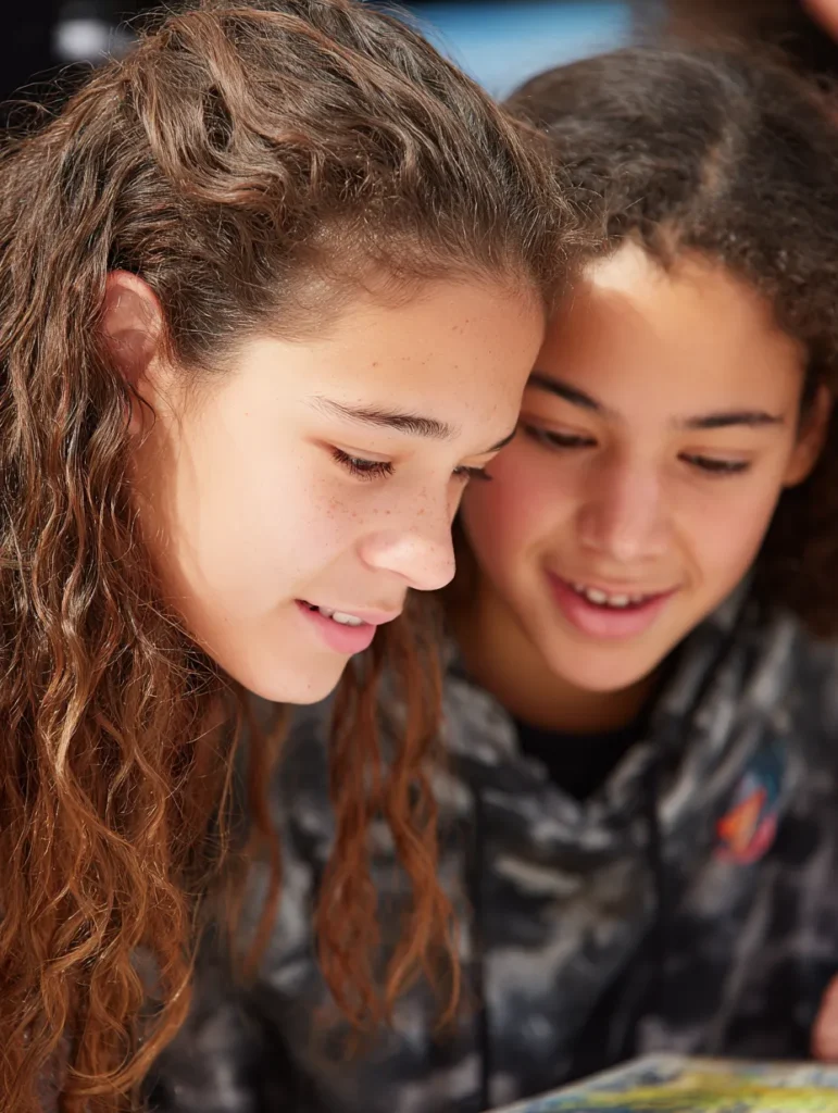 two teen girls having a discussion
