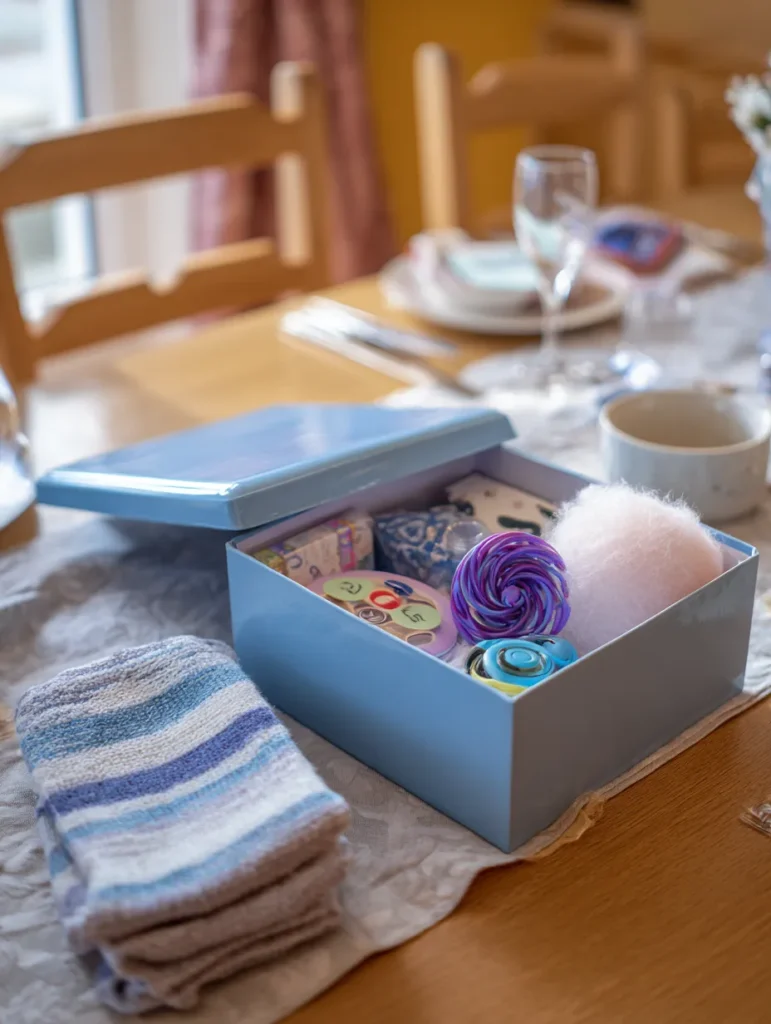 a picture of a home-made calming box for kids