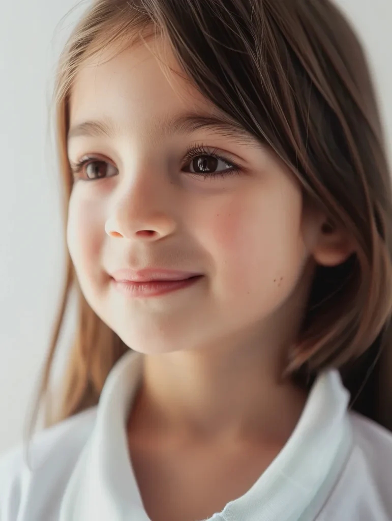 close up of a young school girl