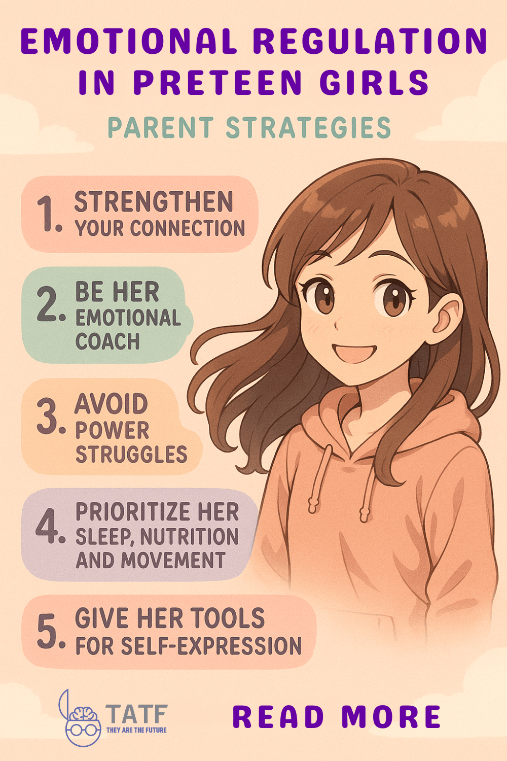 parenting strategies for moodiness in preteen girls infographic