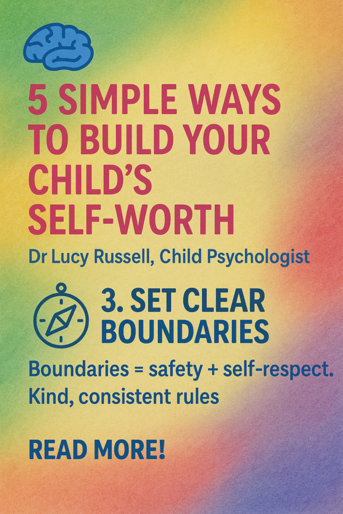 a text based image discussing how to build your child's self worth