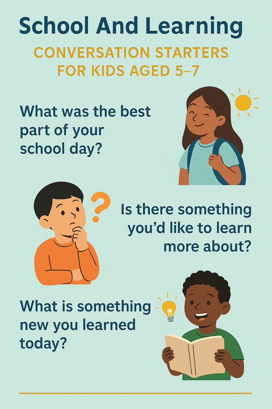 school conversation starters for kids 5 to 7 years