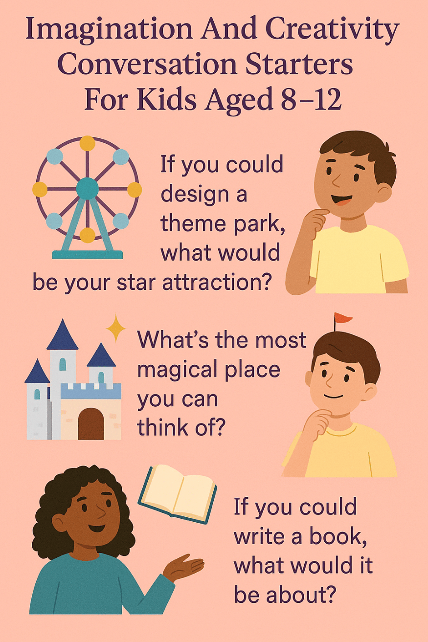 creativity conversation starters for kids aged 8 to 12