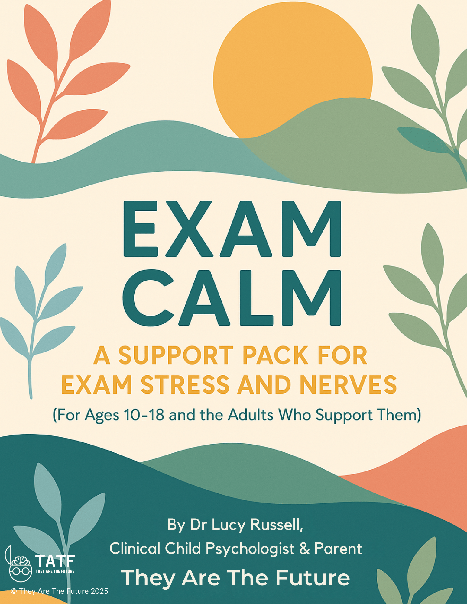 the front cover of Dr Lucy Russell's exam calm support pack