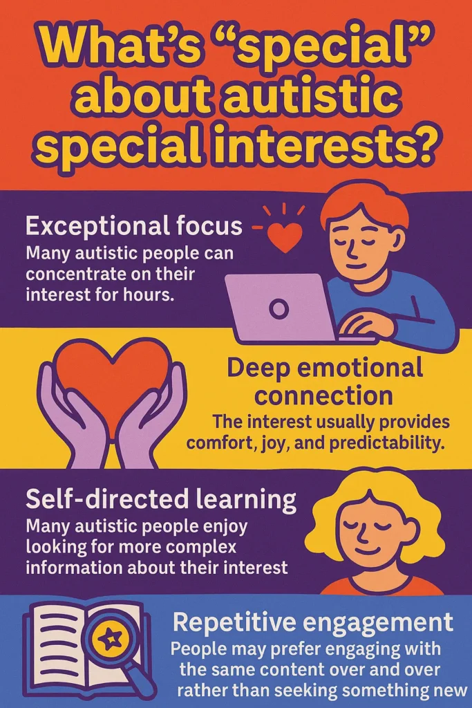 infographic about autistic special interests