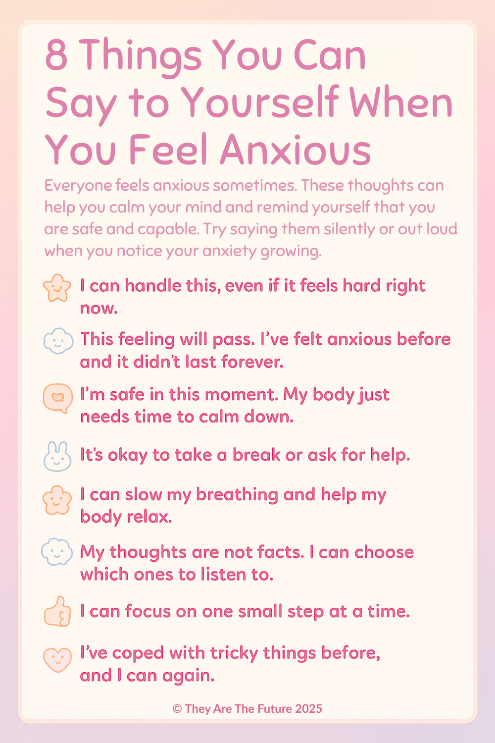 printable guide to self-calming phrases