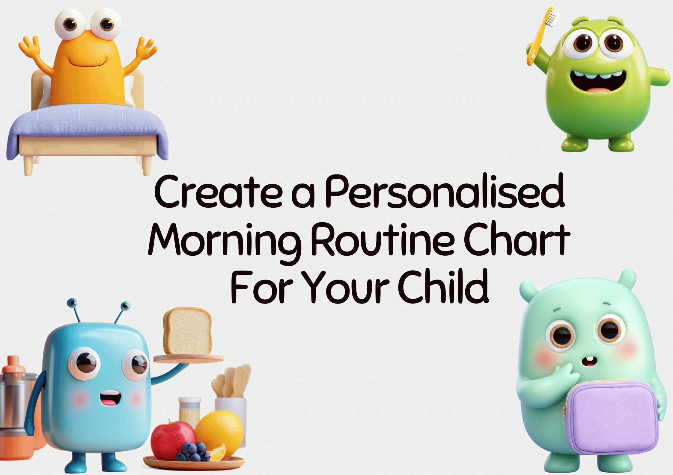 Monster Mornings Interactive Routine Planner for autistic and ADHD children