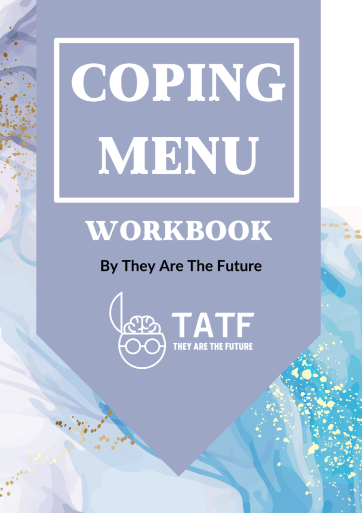 Front cover of the Coping Skills Menu Workbook for Autistic Teens by Dr. Lucy Russell
